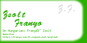 zsolt franyo business card